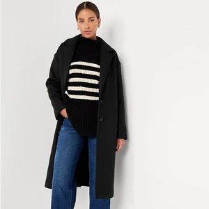 Black Soft-Brushed Long Overcoat sold out! NWT